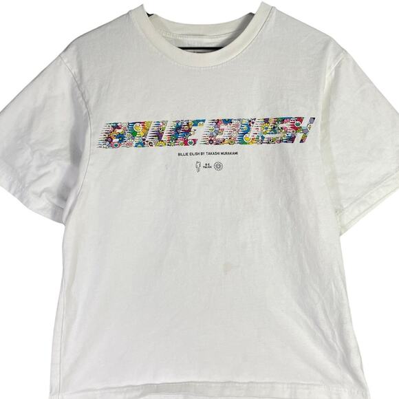 Billie Eilish‎  x Takashi Murakami Uniqlo UT Graphic Tee White Size S - Picture 1 of 12